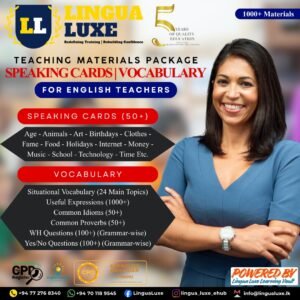 Teaching Materials Package Speaking Cards / Vocabulary for English Teachers
